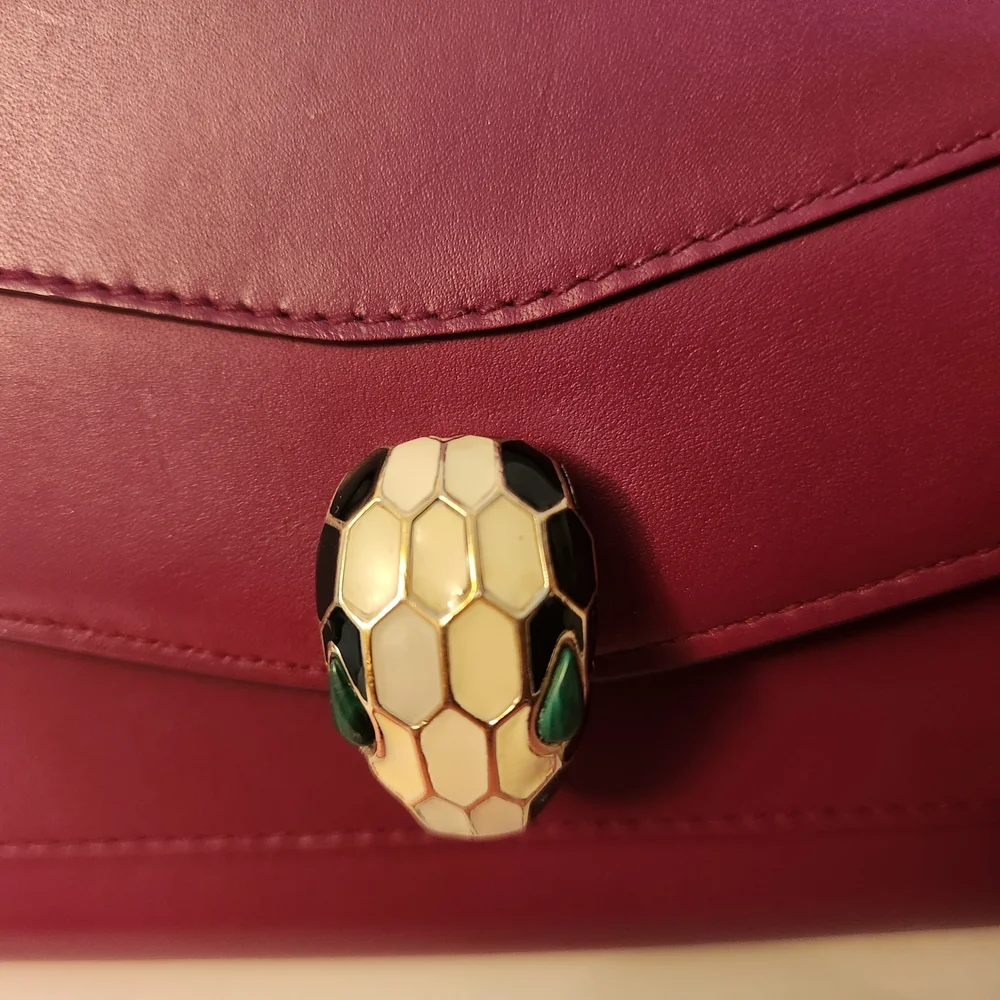 Bulgari Magenta Shoulder Bag with Iconic Clasp